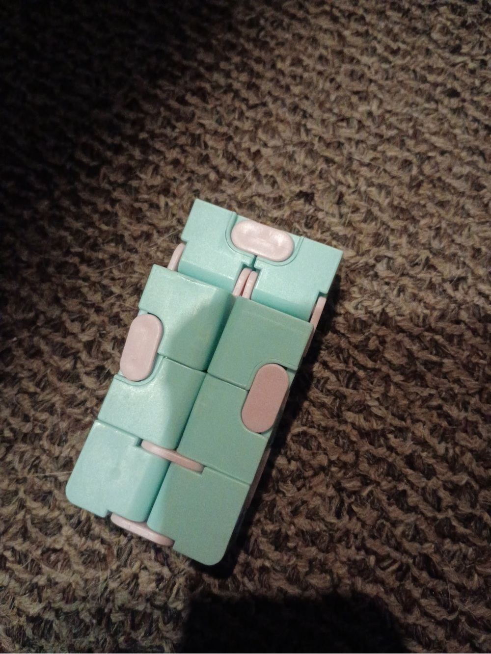 Mint Green Fidget Infinity Cube - Portable Stress Relief Toy